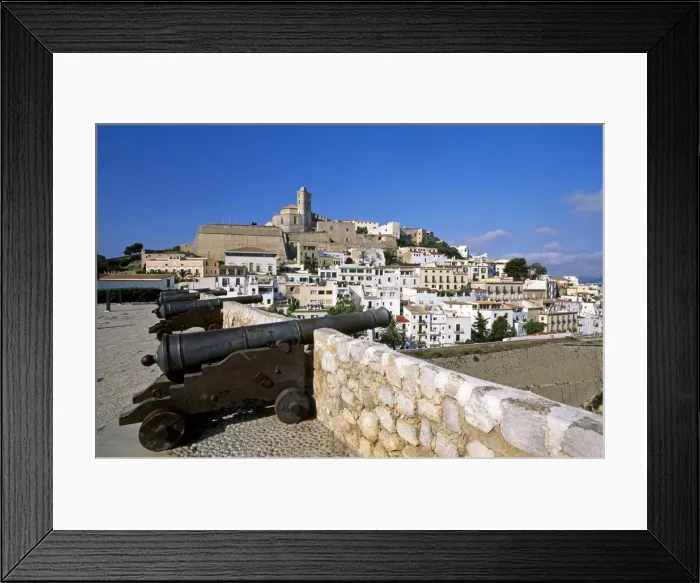 Framed Print : Old Town of Ibiza Town, Ibiza, Balearic Islands, Spain Framed Print : Old Town of Ibiza Town, Ibiza, Balearic Islands, Spain