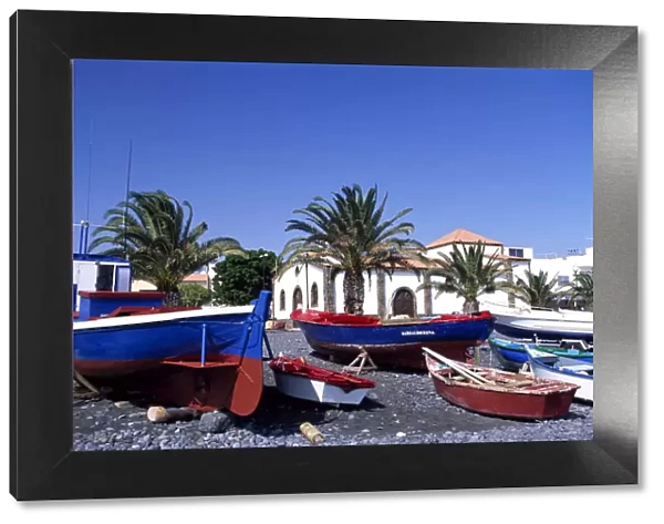 Fishing boats in La Lajita, Fuerteventura, Canary Islands, Spain