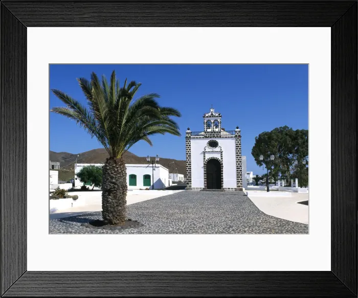 Framed Print : Church in Guatiza, Lanzarote, Canary Islands, Spain