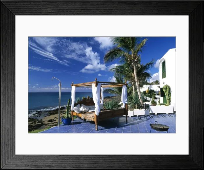 Framed Print : Beach Bar La Ola in Puerto del Carmen, Lanzarote, Canary Islands, Spain Framed Print : Beach Bar La Ola in Puerto del Carmen, Lanzarote, Canary Islands, Spain