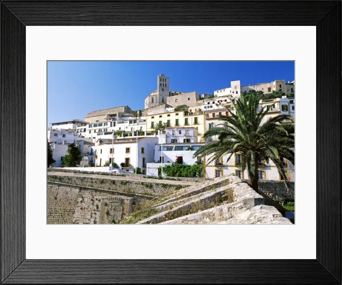 Framed Print : Old Town of Ibiza Town, Ibiza, Balearic Islands, Spain Framed Print : Old Town of Ibiza Town, Ibiza, Balearic Islands, Spain