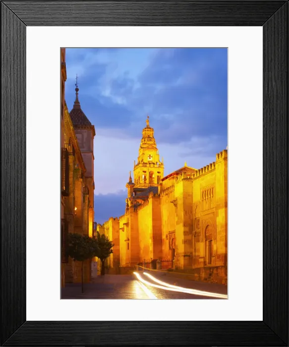 Framed Print : Spain, Andalucia, Cordoba, La Mezquita cathedral at dusk Framed Print : Spain, Andalucia, Cordoba, La Mezquita cathedral at dusk