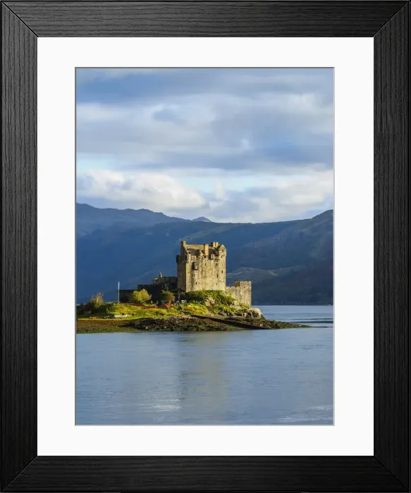 Framed Print : UK, Scotland, Highlands, Dornie, View of the Eilean Donan Castle Framed Print : UK, Scotland, Highlands, Dornie, View of the Eilean Donan Castle