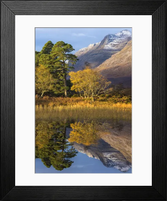 Framed Print : Loch Clair reflections, Wester Ross, Highlands, Scotland Framed Print : Loch Clair reflections, Wester Ross, Highlands, Scotland