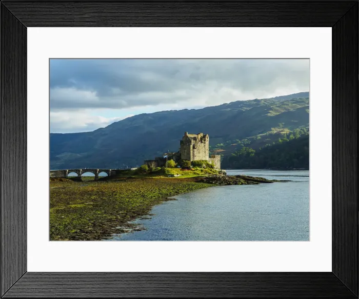 Framed Print : UK, Scotland, Highlands, Dornie, View of the Eilean Donan Castle Framed Print : UK, Scotland, Highlands, Dornie, View of the Eilean Donan Castle