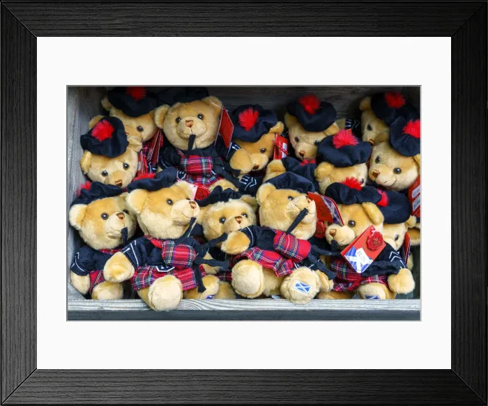 Framed Print : Europe, Scotland, Lothian, Edinburgh, Royal Mile, Teddy Bears Framed Print : Europe, Scotland, Lothian, Edinburgh, Royal Mile, Teddy Bears