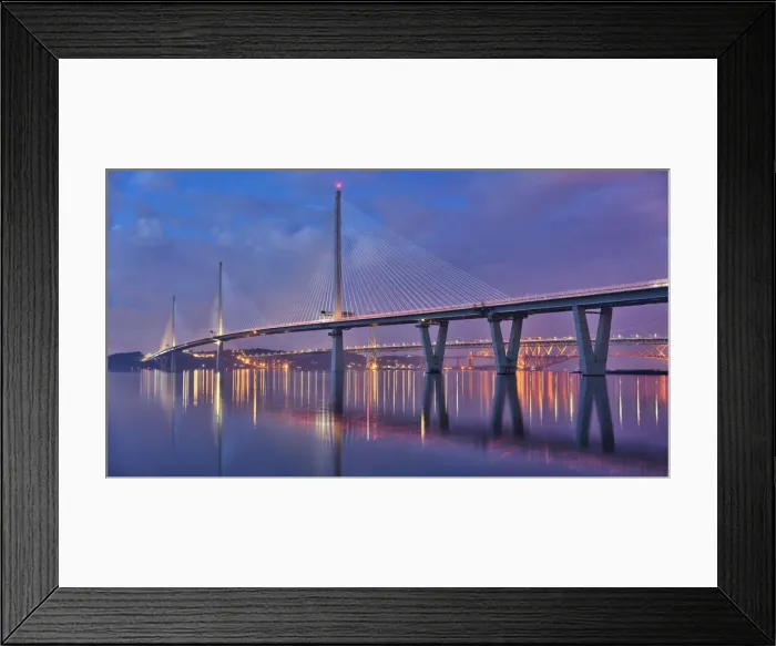 Framed Print : Europe, Scotland, Lothian, Edinburgh, Firth of Fourth Queensferry Crossing