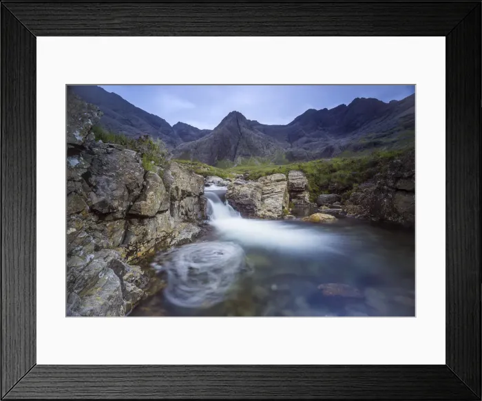 Framed Print : River Brittle flowing through Fairy Pools amidst rocks at Isle of Skye, Highland Region Framed Print : River Brittle flowing through Fairy Pools amidst rocks at Isle of Skye, Highland Region