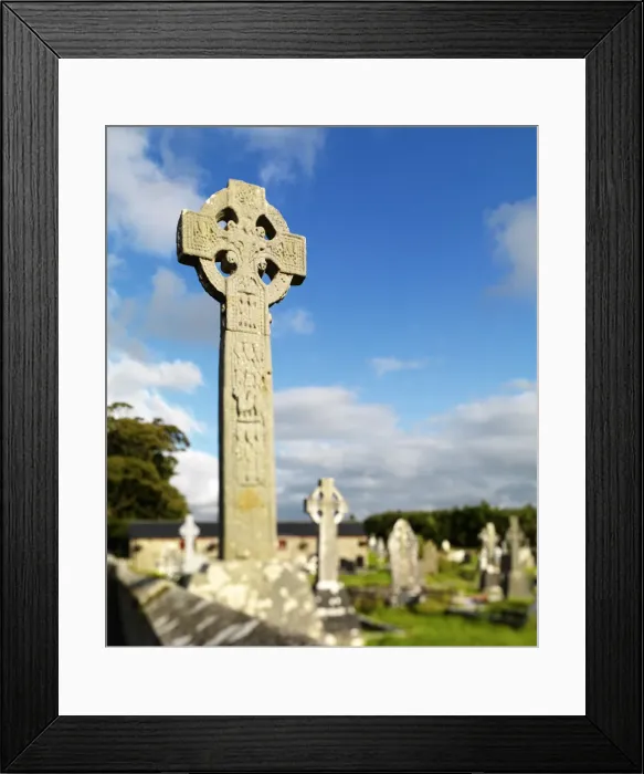 Framed Print : Ireland, Co. Sligo, Drumcliff, Celtic high cross Framed Print : Ireland, Co. Sligo, Drumcliff, Celtic high cross