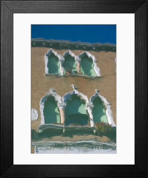 Framed Print : Venice, Veneto, Italy. Houses reflected into a street canals waters Framed Print : Venice, Veneto, Italy. Houses reflected into a street canals waters