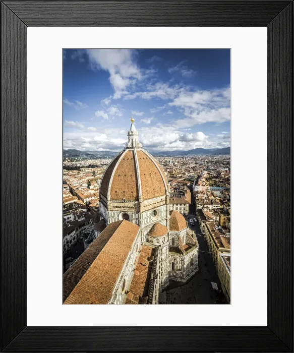 Framed Print : Florence, Tuscany, Italy, aerial view of the city with Cathedral and the Brunelleschi Framed Print : Florence, Tuscany, Italy, aerial view of the city with Cathedral and the Brunelleschi