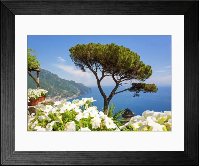 Framed Print : Ravello, Amalfi Coast, Sorrento, Italy. View of the coastline from Villa Rufolo Framed Print : Ravello, Amalfi Coast, Sorrento, Italy. View of the coastline from Villa Rufolo
