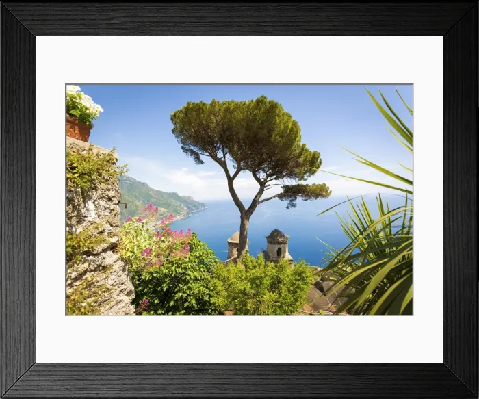 Framed Print : Ravello, Amalfi Coast, Sorrento, Italy. View of the coastline from Villa Rufolo Framed Print : Ravello, Amalfi Coast, Sorrento, Italy. View of the coastline from Villa Rufolo