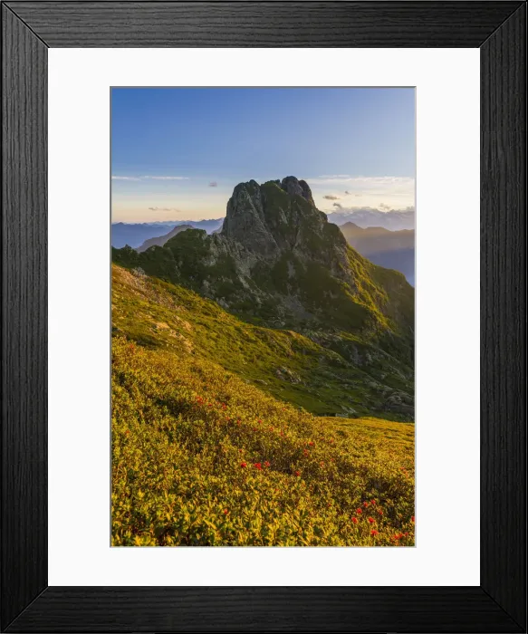 Framed Print : Val Grande, Piedmont, Italy. Pedum mountain at sunset Framed Print : Val Grande, Piedmont, Italy. Pedum mountain at sunset