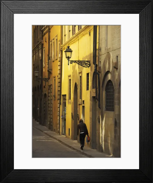 Framed Print : Europe, Italy, Tuscany, Toscana, Firence, Florence, narrow street in city center Framed Print : Europe, Italy, Tuscany, Toscana, Firence, Florence, narrow street in city center