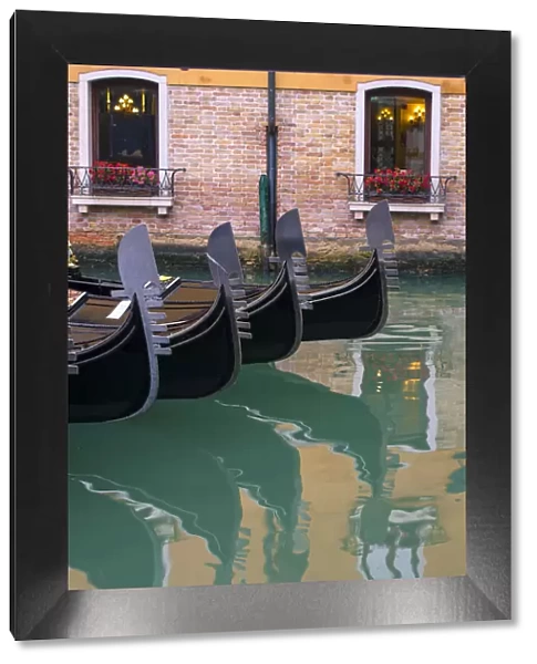 Venice, Veneto, Italy. Gondola details