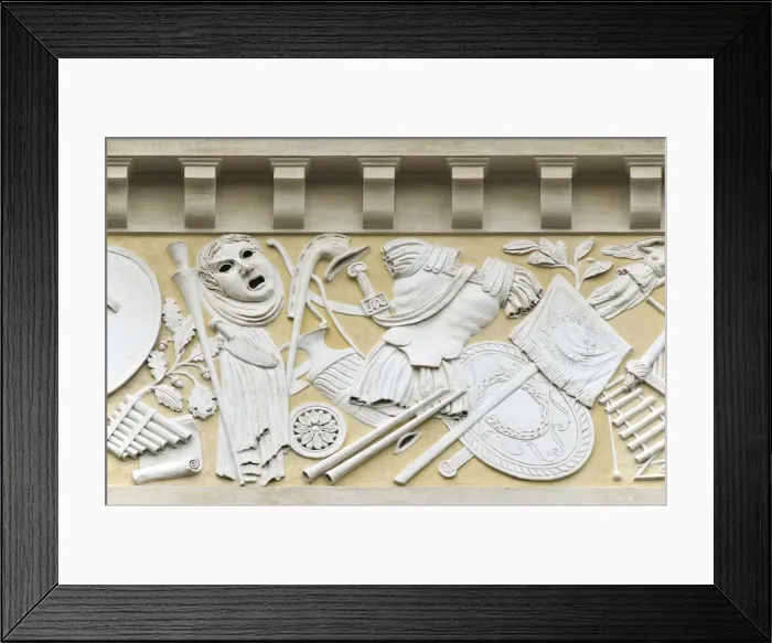 Framed Print : Detail of Teatro Argentina. It is one of the oldest theatres in Rome, and was inaugurated