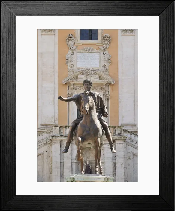 Framed Print : Equestrian Statue of Marcus Aurelius at the Capitoline Hill. Rome, Italy Framed Print : Equestrian Statue of Marcus Aurelius at the Capitoline Hill. Rome, Italy