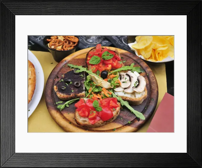 Framed Print : Pizza romana and salads. Rome, Italy Framed Print : Pizza romana and salads. Rome, Italy