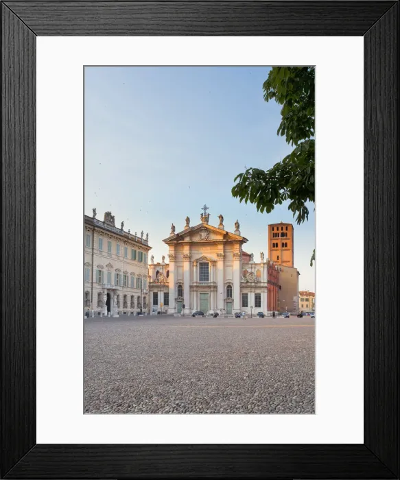 Framed Print : Italy, Lombardy, Mantova district, Mantua, The Cathedral in Sordello Square