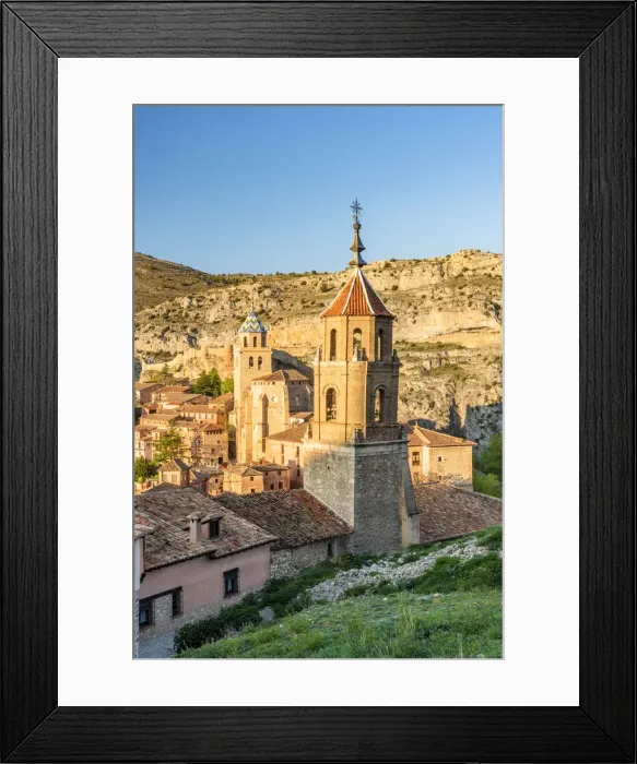 Framed Print : Santiago church and Cathedral in the background, Albarracin, Aragon, Spain Framed Print : Santiago church and Cathedral in the background, Albarracin, Aragon, Spain
