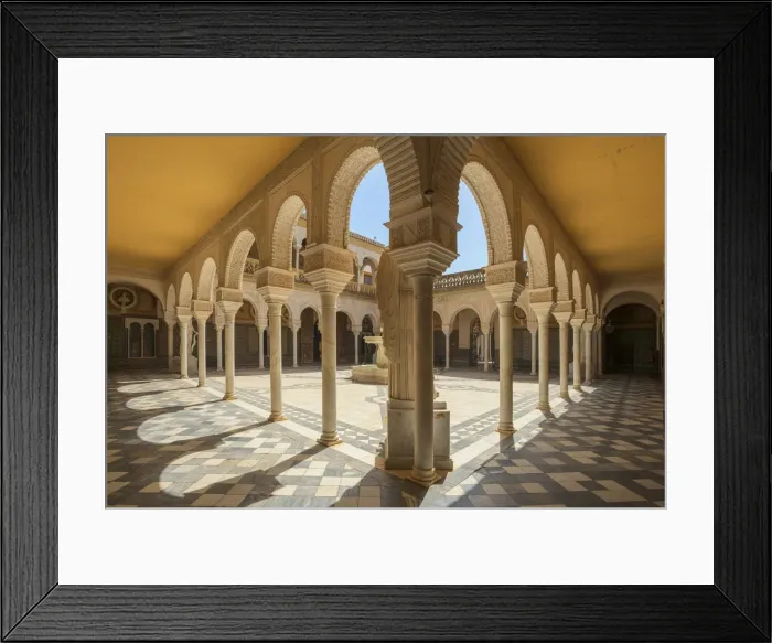 Framed Print : Patio of Casa de Pilatos, Svilla, Andalusia, Spain Framed Print : Patio of Casa de Pilatos, Svilla, Andalusia, Spain