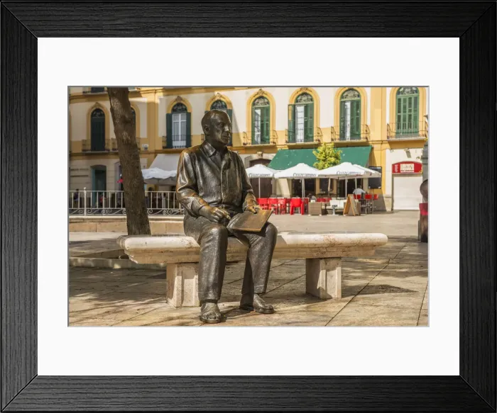 Framed Print : Picasso statue on Plaza de la Merced, Malaga, Costa del Sol, Andalusia, Spain Framed Print : Picasso statue on Plaza de la Merced, Malaga, Costa del Sol, Andalusia, Spain