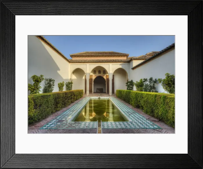 Framed Print : Patio de la Alberca at Alcazaba, Malaga, Costa del Sol, Andalusia, Spain Framed Print : Patio de la Alberca at Alcazaba, Malaga, Costa del Sol, Andalusia, Spain