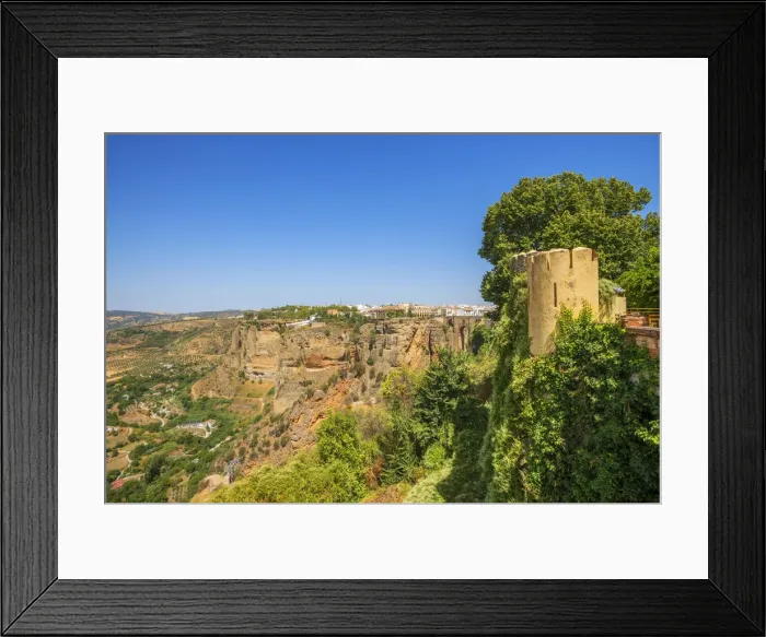 Framed Print : View at Ronda with Tajo Gorge, Andalusia, Spain
