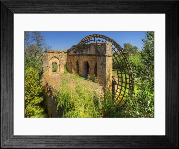 Framed Print : Arab scoop wheel, Cordoba, Andalusia, Spain