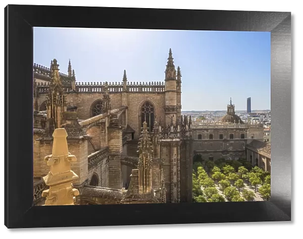 View from the Giralda tower of the Cathedral over Sevilla, UNESCO World Heritage Site