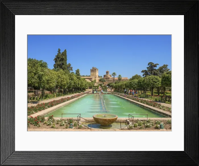Framed Print : Gardens of the Alcazar of the Crhistian Kings (Alcazar de los Reyes Cristianos), Cordoba Framed Print : Gardens of the Alcazar of the Crhistian Kings (Alcazar de los Reyes Cristianos), Cordoba