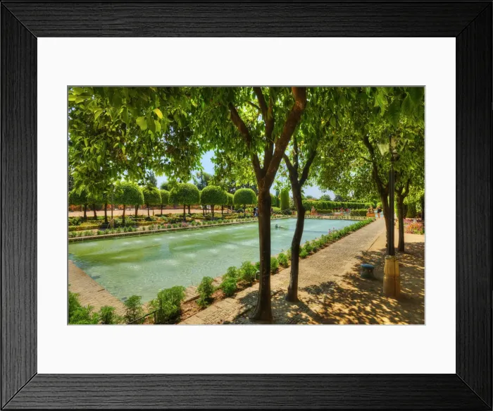 Framed Print : Gardens of the Alcazar of the Crhistian Kings (Alcazar de los Reyes Cristianos), Cordoba Framed Print : Gardens of the Alcazar of the Crhistian Kings (Alcazar de los Reyes Cristianos), Cordoba