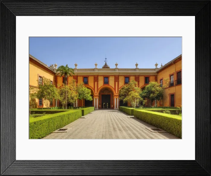 Framed Print : Patio del Crucero at the Real Alcazar, UNESCO World Heritage Site, Sevilla, Andalusia Framed Print : Patio del Crucero at the Real Alcazar, UNESCO World Heritage Site, Sevilla, Andalusia