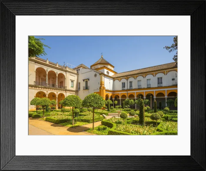 Framed Print : Garden of the Patio of Casa de Pilatos, Svilla, Andalusia, Spain Framed Print : Garden of the Patio of Casa de Pilatos, Svilla, Andalusia, Spain