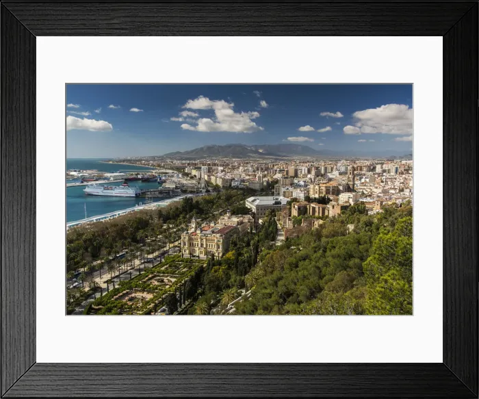 Framed Print : City skyline, Malaga, Andalusia, Spain Framed Print : City skyline, Malaga, Andalusia, Spain