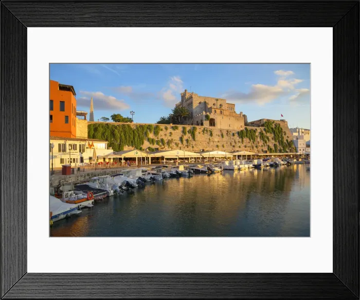 Framed Print : Historic old harbor, Ciutadella, Menorca, Balearic Islands, Spain, Europe Framed Print : Historic old harbor, Ciutadella, Menorca, Balearic Islands, Spain, Europe