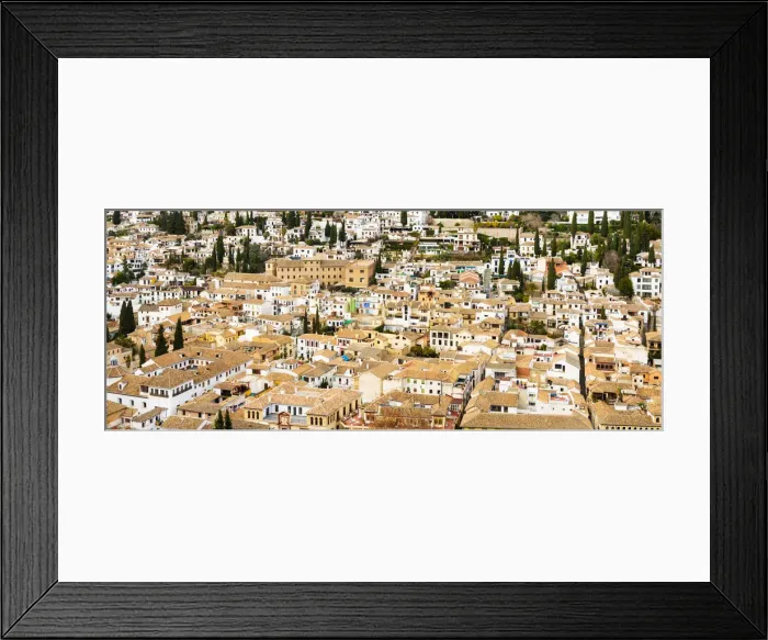 Framed Print : Spain, Andalusia, Granada, Alhambra, Rooftops of the old town Framed Print : Spain, Andalusia, Granada, Alhambra, Rooftops of the old town