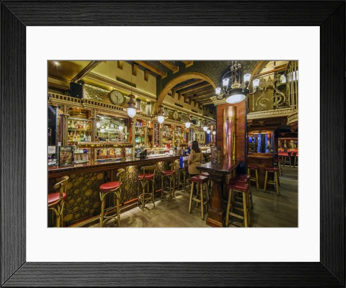 Framed Print : Historic bar in the Gothic Quarter or Barrio Gotico, Barcelona, Catalonia, Spain Framed Print : Historic bar in the Gothic Quarter or Barrio Gotico, Barcelona, Catalonia, Spain