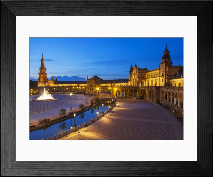 Framed Print : Spain, Andalucia, Seville. The Plaza De Espana in Maria Luisa Park Framed Print : Spain, Andalucia, Seville. The Plaza De Espana in Maria Luisa Park