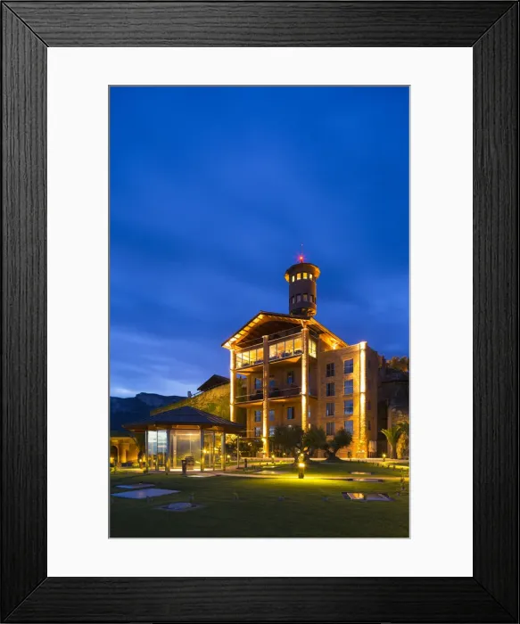 Framed Print : Spain, Alava, Laguardia. Hotel Eguren Ugarte is adjacent to the winery bearing Framed Print : Spain, Alava, Laguardia. Hotel Eguren Ugarte is adjacent to the winery bearing
