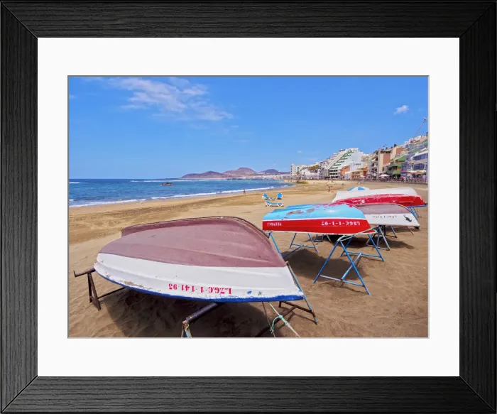Framed Print : Spain, Canary Islands, Gran Canaria, Las Palmas de Gran Canaria, Las Canteras Beach Framed Print : Spain, Canary Islands, Gran Canaria, Las Palmas de Gran Canaria, Las Canteras Beach