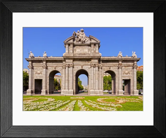Framed Print : Spain, Madrid, Plaza de la Independencia, Neo-classical triumphal Archway The Puerta Framed Print : Spain, Madrid, Plaza de la Independencia, Neo-classical triumphal Archway The Puerta