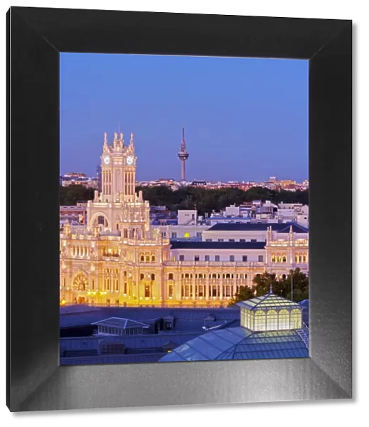 Spain, Madrid, Cityscape with TheaCybele Palace