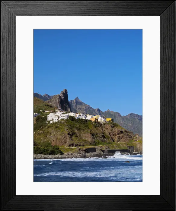 Framed Print : Spain, Canary Islands, Tenerife, Almaciga, View of the village and the Anaga Mountains Framed Print : Spain, Canary Islands, Tenerife, Almaciga, View of the village and the Anaga Mountains