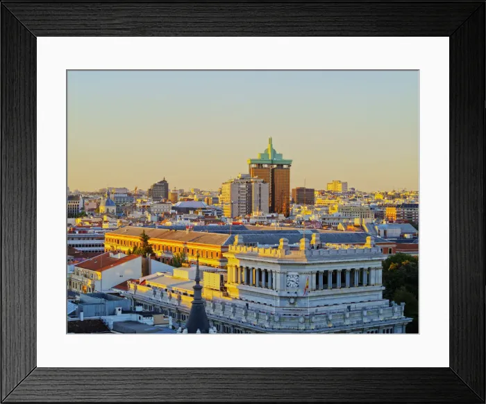 Framed Print : Spain, Madrid, Cityscape during the sunset Framed Print : Spain, Madrid, Cityscape during the sunset