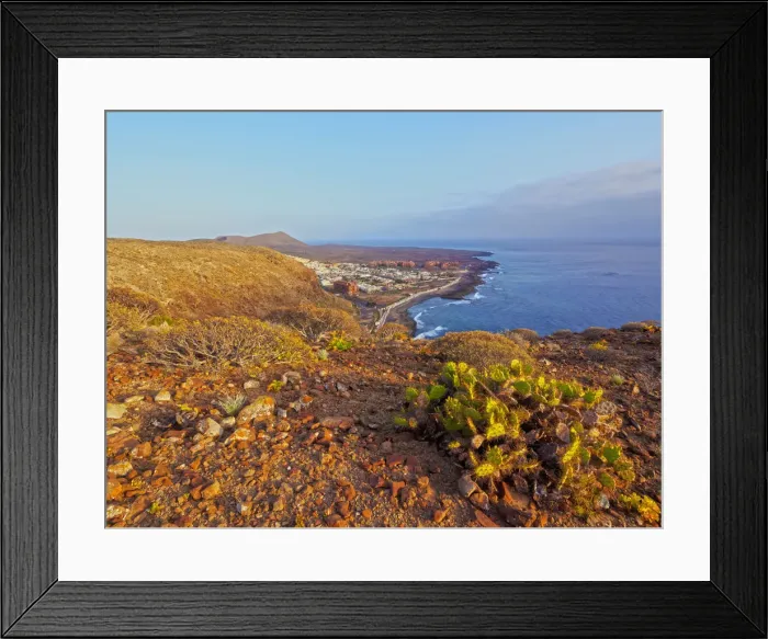 Framed Print : Spain, Canary Islands, Tenerife, Palm-Mar, View of the southern coast of the island Framed Print : Spain, Canary Islands, Tenerife, Palm-Mar, View of the southern coast of the island