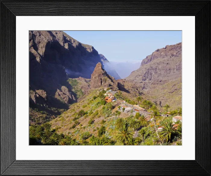 Framed Print : Spain, Canary Islands, Tenerife, Masca, View towards Barranco de Masca Framed Print : Spain, Canary Islands, Tenerife, Masca, View towards Barranco de Masca