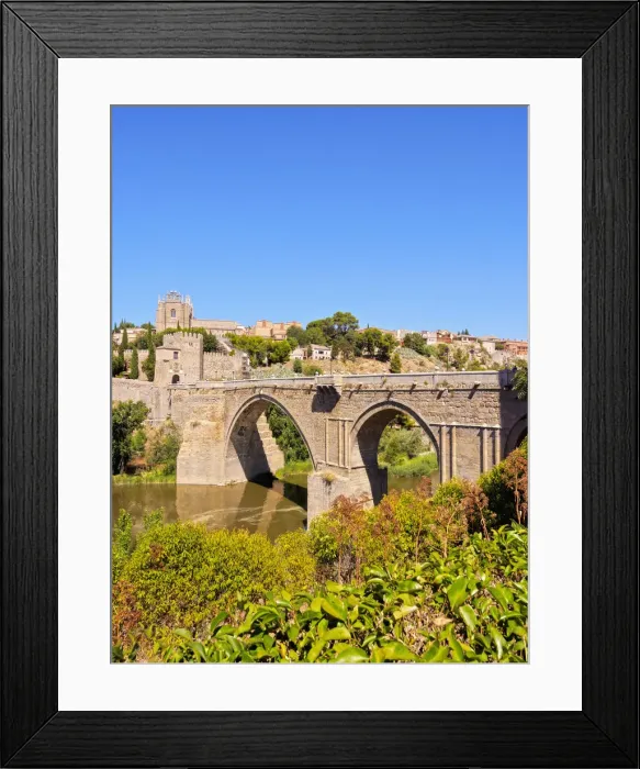 Framed Print : Spain, Castile La Mancha, Toledo, San Martins Bridge and Tagus River Framed Print : Spain, Castile La Mancha, Toledo, San Martins Bridge and Tagus River
