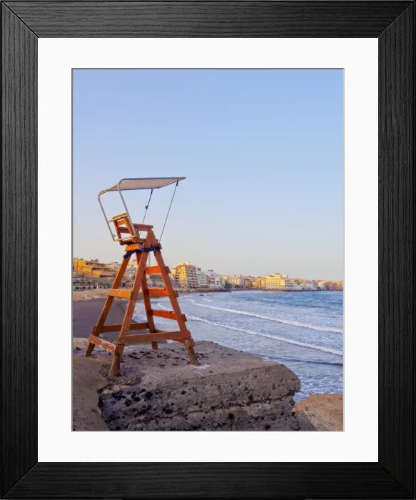 Framed Print : Spain, Canary Islands, Tenerife, El Medano, Coast during the sunset Framed Print : Spain, Canary Islands, Tenerife, El Medano, Coast during the sunset